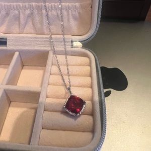 Ruby Red CZ .925 SS Necklace